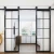 Import Practical Interior Frosted Tempered Glass Insert French Aluminum Sliding Barn Doors from China