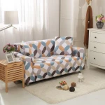 Printed Sofa Cover,  Polyester Fabric Stretch Sofa Cover Couch With Elastic Bottom And Straps