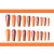 Import Private Label Custom Press On Nails High Quality New Fashion Orange Paillette False Nails Coffin Long Curve Artificial Nails from China