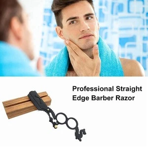 Professional-Straight-Edge-Barber-Razor-Stainless-Steel-Blade-Men-039-s-Hair-F9H4 Professional-Straight-Edge-Barber-Razor-Stai