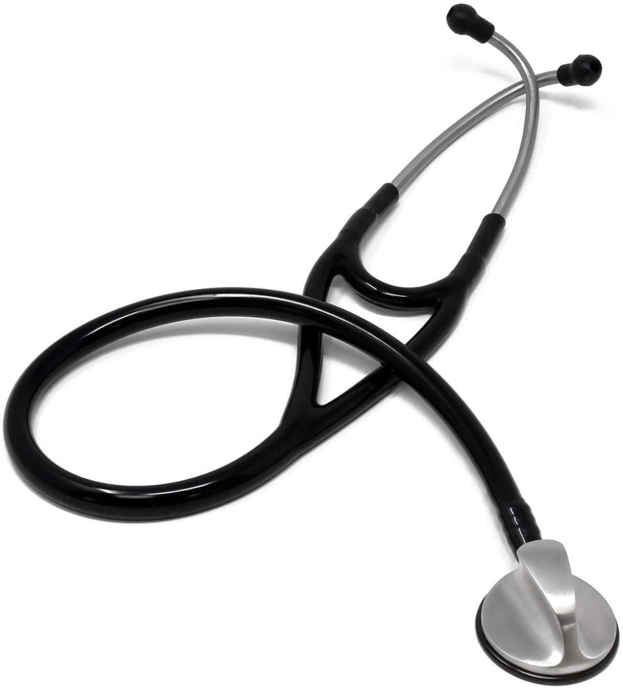 Professional Style Cardiology Stethoscope, Black, 27 Inch
