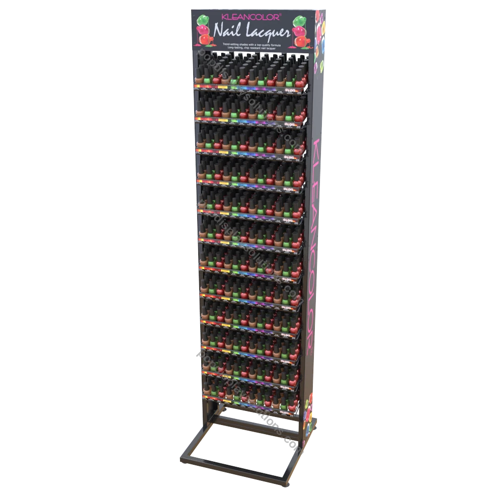 Promotion custom wholesales metal floor nail polish display stand rack