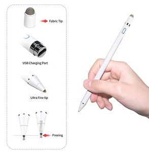 Promotional Active stylus pen Rechargeable Apple Stylus 1.45mm pen tip stylus pencil compatible with IOS&amp; Android