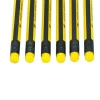 Promotional wholesael wooden  pencils 2b with  eraser, triangle hb pencils with stripe lines in bulk packing