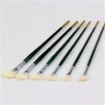 Pure Bristle Fan Brush With Acrylic Paint