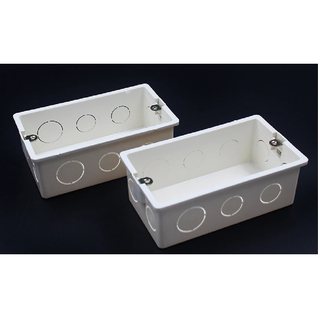 PVC Material 47mm Depth Flush Wall Switch Box Cable Junction Box