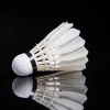 QiCaiYu OEM Pure White Goose Feather Badminton Shuttlecock With High Stability For Training