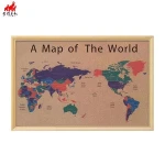 quality cheap cork map for printing or engraving for photo wall board schedule business map on wall