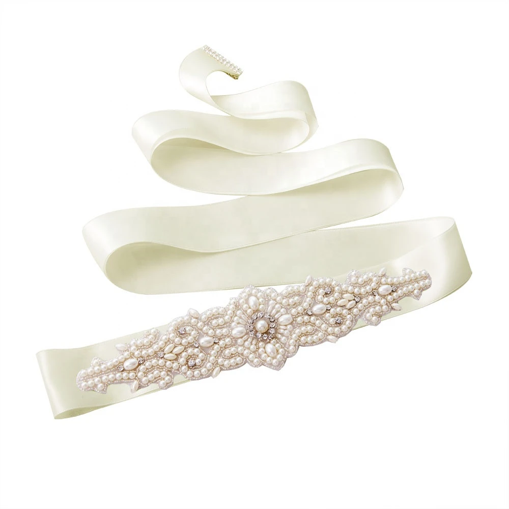 Queen Dream Wedding Pearls Belt and Sash Evening Party Accessories Pearl Belt Bridesmaid Sash Bridal Belt