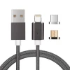 Quick Speed Nylon Aluminium Magnetic Adapter Micro USB Cable For iphone Android Type-C Multi Magnet Fast Charging Data Cable