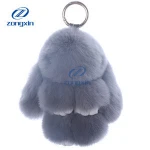 Rabbit keychain fur, rabbit pom pom keychain