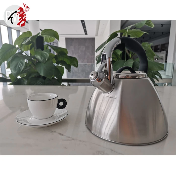 Realwin New Gold Coating Stainless Steel Whistle Kettle Stainless Steel Tea Pot