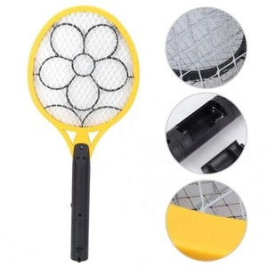 Rechargeable Bug Zapper Tennis Racket Kills Insects Gnats Mosquitoes and with Safe to Touch Mesh Net