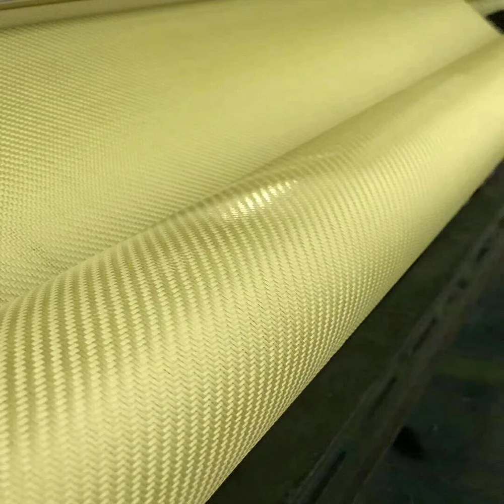 Red Aramid &amp; Carbon Fiber Hybrid Fabric