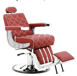 Red color barber chairs man hair dressing style chairs QZ-730A