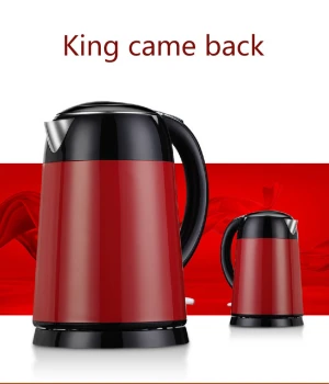 red household stainless steel electric kettle double wall 2.0L water kettles auto shut off water boiler
