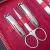 Import Red Leather 4 Piece Manicure Set. High Quality, China Made with Pu Box from China