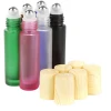 Refillable Roll On Bottle 10ml Frosted Glass Perfume Bottle With Roller Ball