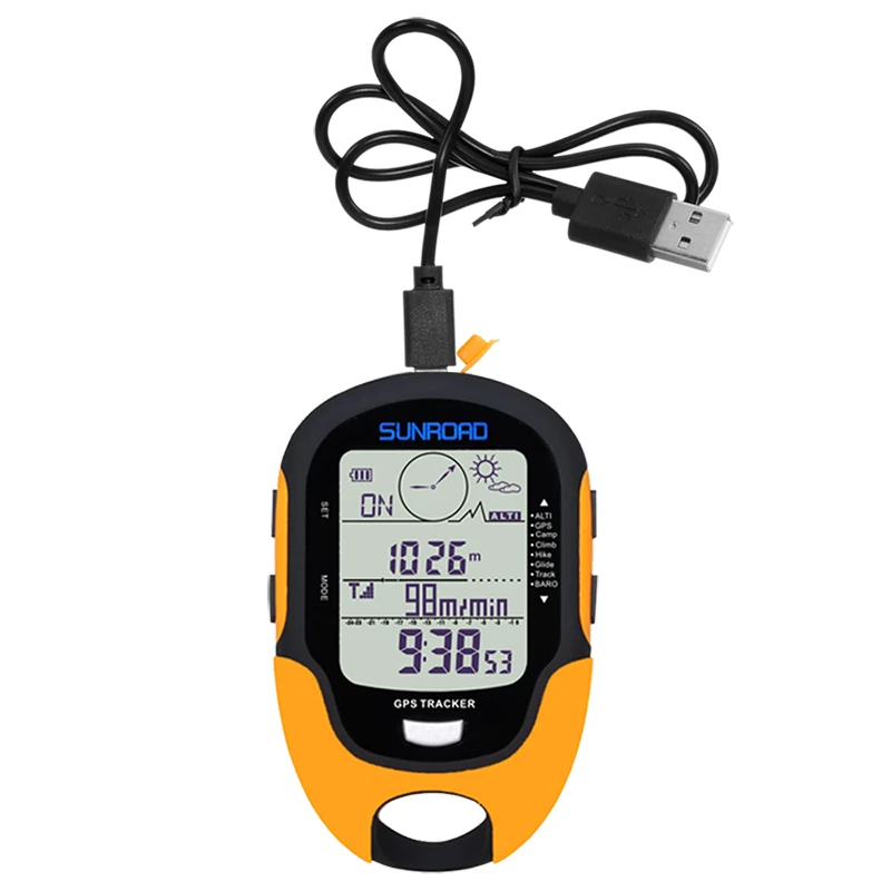 reloj hombre SUNROAD FR501GPS Navigation Tracker Sport Digital Watch Army Running Military Altimeter Barometer Compass Watch