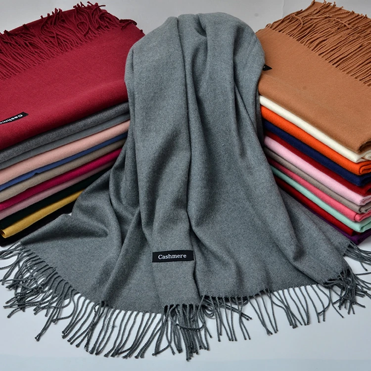 RM143 Fashional Women Winter Loose Waistcoat Solid Color Knitted Acrylic Scarf Shawl