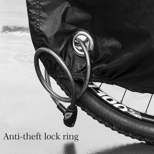 ROCKBROS Bike Accessories Waterproof Dustproof Bicycle Rain Cover Anti-UV Foldable Black Motorcycle Cover