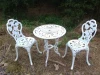 rose  beautiful Garden Yard Cast Aluminum 3-pc Bistro Set  for two  persons  use