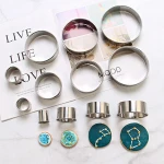 Round Cookie Biscuit Cutter Set,12 PCS Stainless Steel Cookie Cutter Set, Pastry Cutters in Graduated Sizes for Donut and Scone,