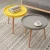 Import Round  plastic with wooden leg Coffee Table living room table from China