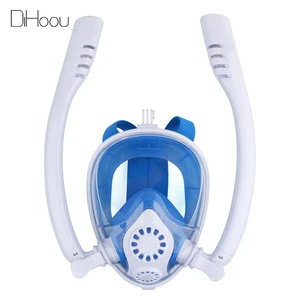 Scuba Diving Gear Snorkeling Goggles MOQ 1pcs Full Face Diving Mask with Double Easy Breath Tube