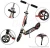 Import Self-Powered Kick Scooter Foot scooter for Adults Teens with Two PU Wheels Folding Mechanism Adjustable Height Rear Brake from China