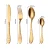 Import Set of 4 Exquisite Plated Stainless Steel Cutlery Set Silverware Spoon Fork and Knife Flatware Set from China