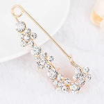 Shell Floral Design Lapel Scarf Jewelry Hot Sale Fashion Women Plum Brooch Matte Silver&Gold Plated Pearl Brooches