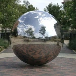 Shine stainless steel large silver garden ball