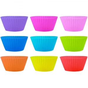 Silicone Mini Reusable Muffin Baking Cup Small Cupcake Holders Multi Color Silicone Cupcakes Liners Pastry Dessert Cups