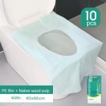 Single-piece Set Toilet Pad Seat Cover Disposable Travel Set Paper+PE Film