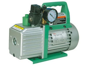 Single stage electric vacuum pump with gauge and valve for new refrigerant