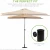 Import Smart design 19in Half Patio Umbrella Stand Base w/Weather-Resistant Resin, Floral Accents, Fits Standard Pole Sizes from China