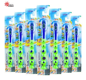 Soft TPE handle children toothbrush with suction cup