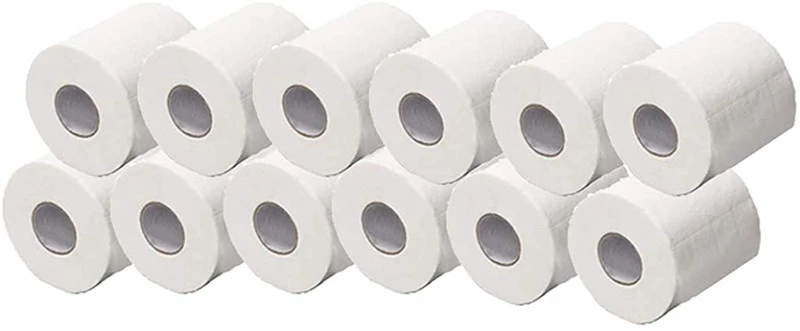 Soft White Toilet Paper 4 Ply Comfort Care Bath Tissue, Paper Towels Rolls 12 Pack Highly Absorbent Kitchen Paper