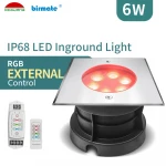 Square RGB  led inground recessed lights Stage Stairs Garden light Outdoor Buried Floor Waterproof underground Lamp IP68 6w