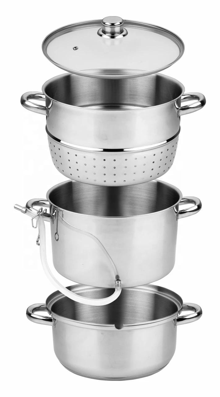 Stainless steel 8L fruit juicer steamer vegetable juice steamer pot cookware set