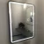 Import Stainless steel frame smart bathroom mirror hairline gold rose gold color with light antifog function from China