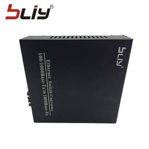 stainless steel sc module 10/100m 1 sc fiber optic port + 8 rj45 ports media converter with LED indicators