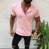 Summer T Shirts Stretch Short Sleeve V Neck Mens Casual Workout Tee Shirts
