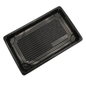 Sushi box Black boxes PLA packaging Biodegradable lunch box Disposable environmentally-friendly tableware Plastic boxes