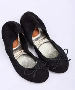 Sweet bowtie flats 2016 foldable ballerina shoe comfort dance shoe women or girls