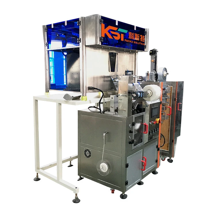 Tea packing machine 10g Nylon Triangle Tea bag packaging machine with outer envelope bag