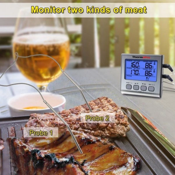 Thermopro TP17 Dual Probe BBQ Thermometer with Timer