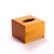 Tissue box with wood lid
