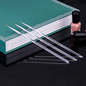 Top quality Transparent crystal nail art drawing pen nail art liner painting brush